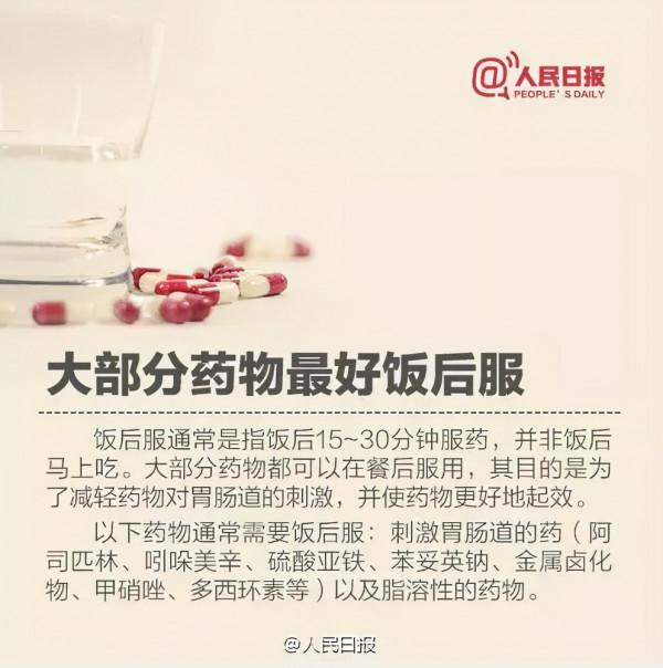 先吃飯還是先吃藥？人民日報用八張圖告訴你！