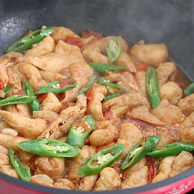 #一學就會快手菜#茄汁油豆腐，簡單快手又美味，比肉還下飯