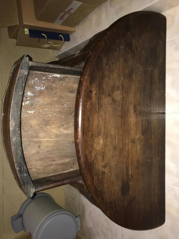 清代老紅木半月桌 清代老紅木半月桌