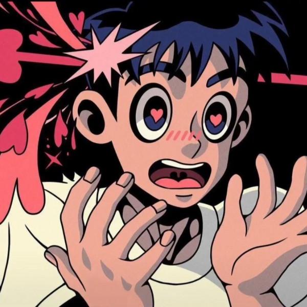 插畫風漫畫風情侶頭像 | 遇見即是上上籤