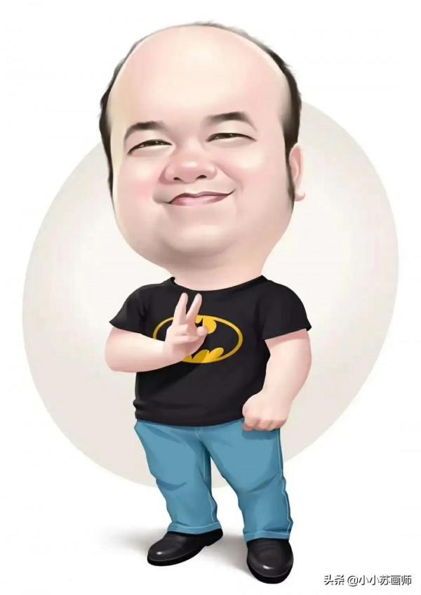 換個頭像吧，油膩中年大叔的漫畫頭像，禿頭脫髮大肚腩，很真實