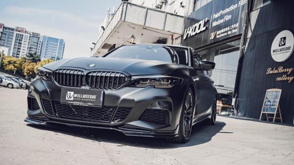 超帥低趴黑武士！寶馬3系貼TMD電光金屬黑