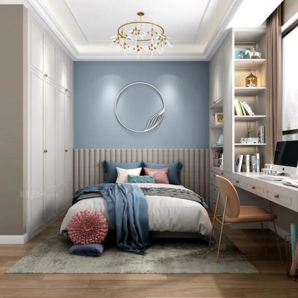 一進門就驚豔！這140㎡簡歐三房，櫃子入牆真爽