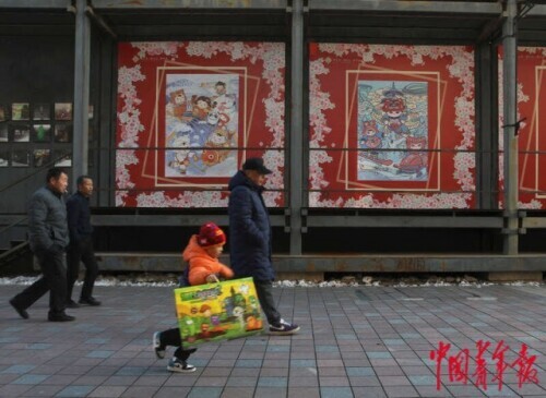 中軸線旁的年畫走廊 濃縮著歷史、現在和未來