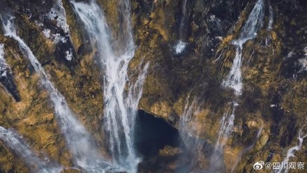 秘境美景！四川平武森林秘境中的野瀑布