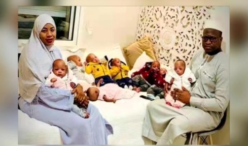 人類奇蹟！一女子生下9胞胎，全家福曝光