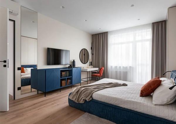 本案位於烏克蘭基輔，現代開放式格局色彩搭配美觀一起來欣賞吧