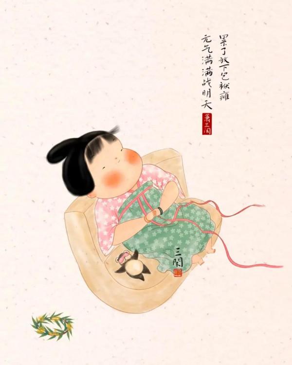 特別喜慶祥和的畫，胖乎乎的樣子，可愛又治癒，為生活增添了美好