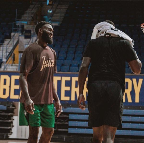 杰倫-布朗曬回母校加州大學伯克利分校球館訓練照