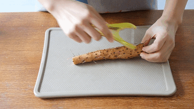 今天才知道，山藥去皮一根筷子就能搞定，手不粘也不癢，簡單又快