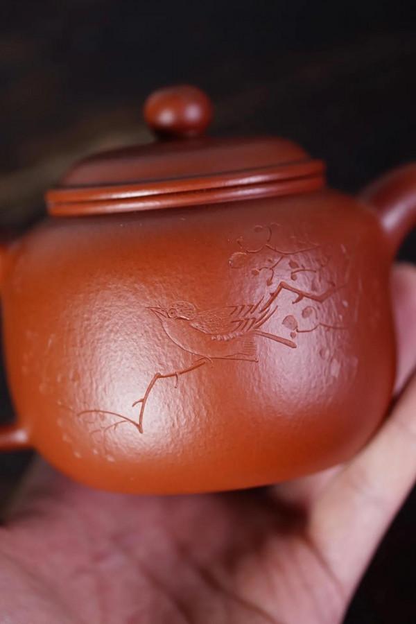 匏尊 文心老師全手工製作原礦粗砂大紅袍