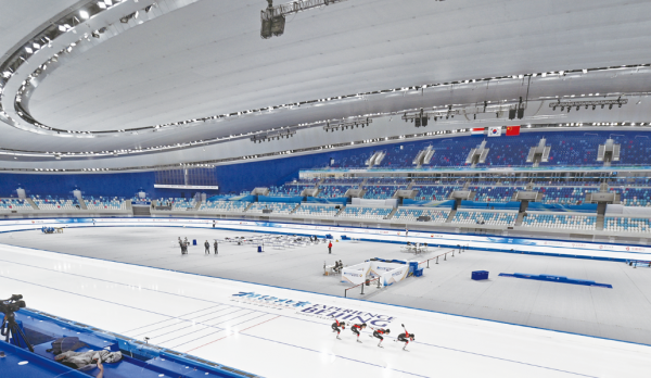 “冰絲帶”迎首場國際比賽