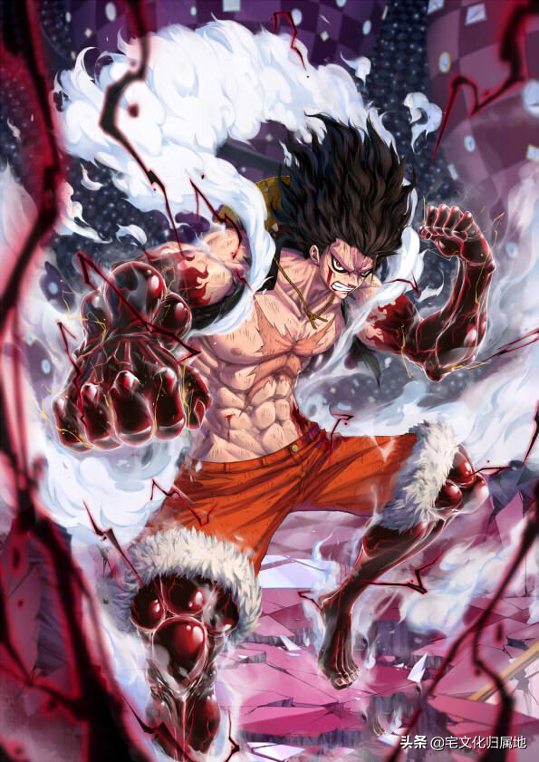 海賊王1026話「個人漢化」路飛與凱多霸王色碰撞撕裂天空