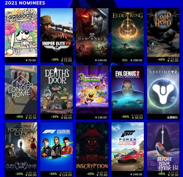 Steam開啟TGA提名特賣!《死亡迴圈》《2077》半價 Steam開啟TGA提名特賣!《死亡迴圈》《2077》半價