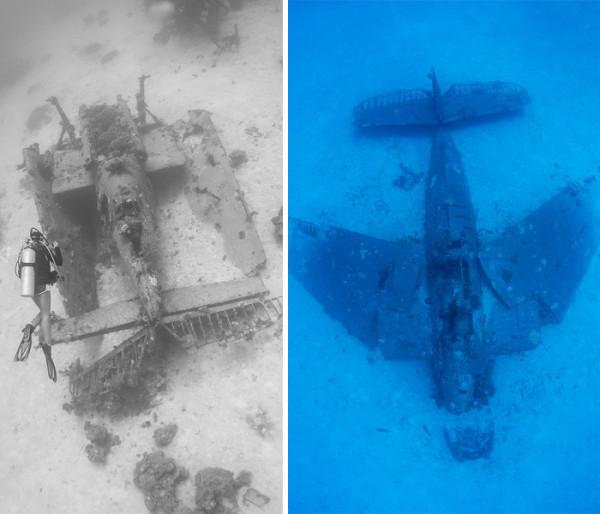 震撼水下飛機墓地曝光，上百架美國飛機完好無損沉寂於此