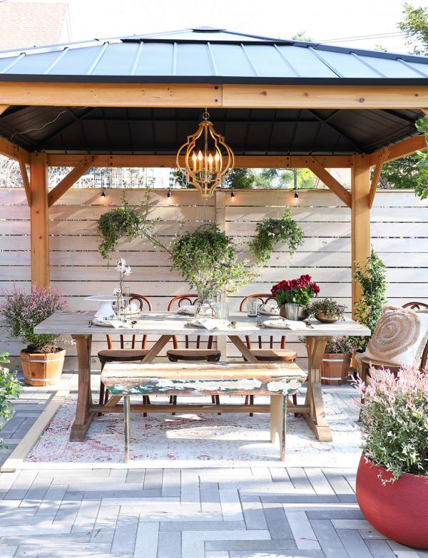 不用羨慕了！離子柒的涼亭生活又近了一步