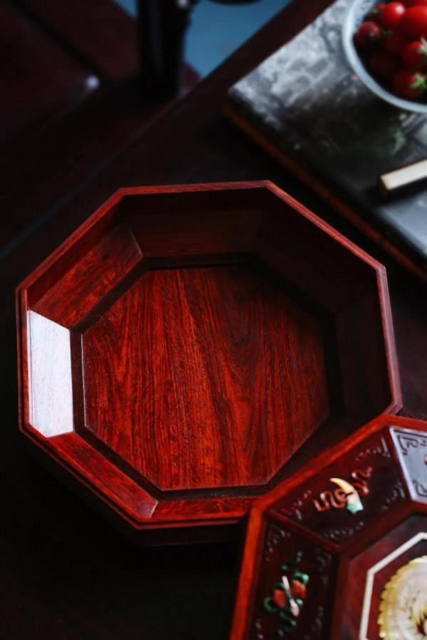 小葉紫檀「鳳呈祥」八寶盒