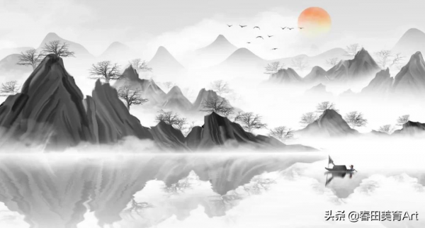 教程丨少兒美術課程《白日依山盡》