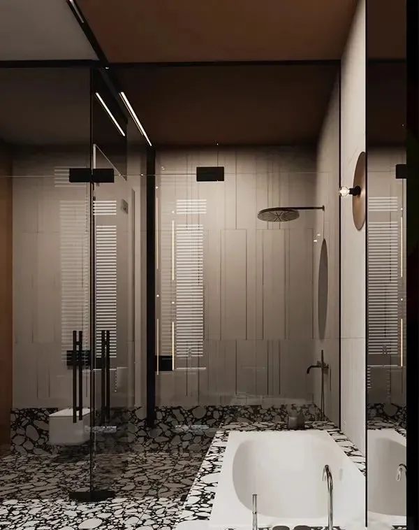 大理石衛生間設計，簡約輕奢