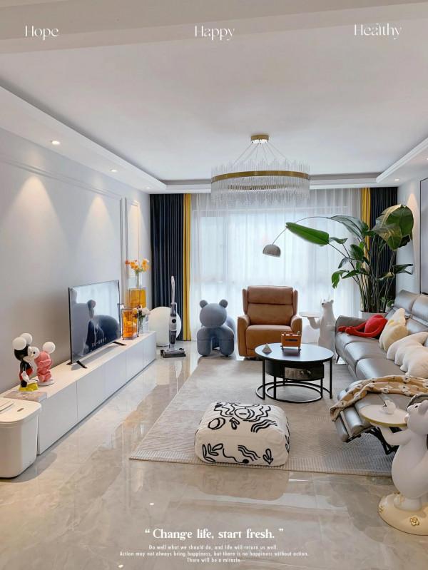 4.5w硬裝輕奢風｜電視背景牆裝修乾貨