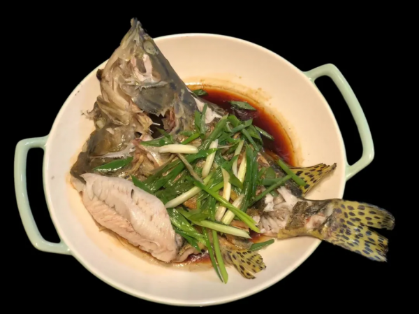 潮爸12月22日午餐記錄，雪菜炒毛豆米、小炒嫩羊肉、清蒸鱖魚