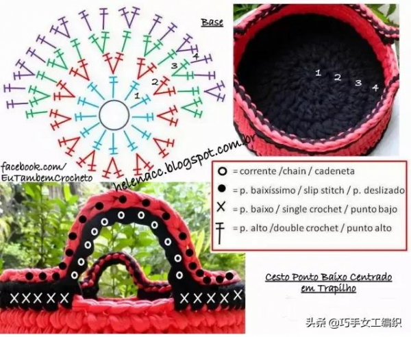 舊T恤以後不要扔,教你鉤成24種收納籃,美到眼花繚亂!(附針法圖解