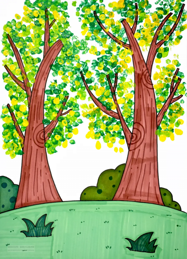 兒童畫教程｜幼兒趣味撕貼課程《長頸鹿的美麗家園》