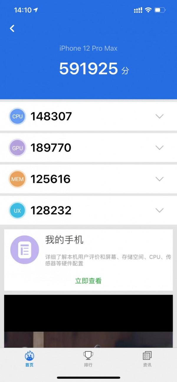 關於iPhone12Pro Max跑分差異