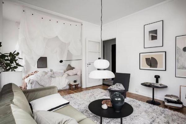 簡約時尚的風格，協調的色彩搭配，讓小戶型也裝出“高階感”