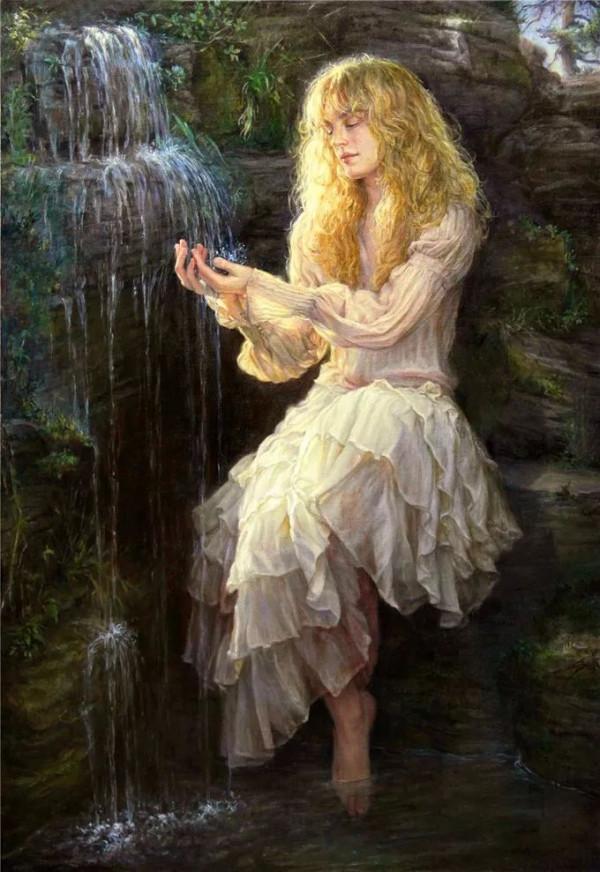 加拿大女畫家海琳的油畫，有種沐浴陽光的暖感