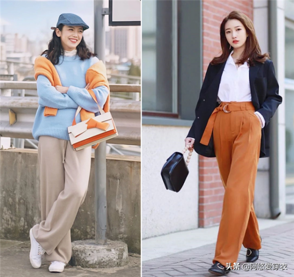 今年的褲子流行“穿松不穿緊”，這樣穿保暖又顯瘦，很適合老寒腿