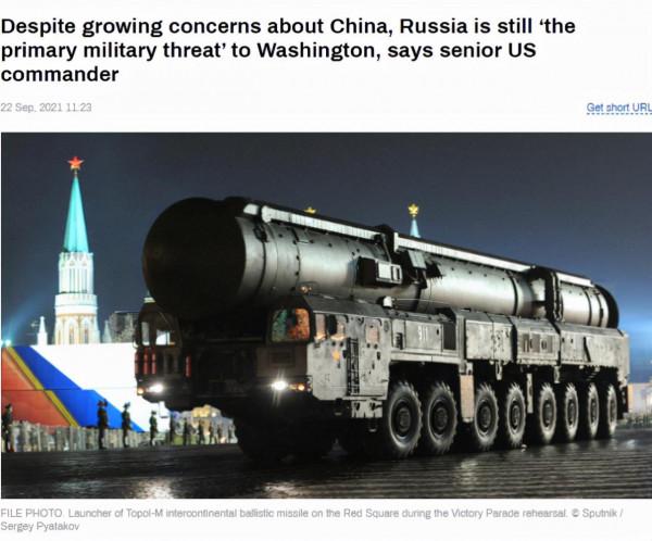 美軍高官:對中國的擔憂與日俱增,但俄羅斯仍是美國主要軍事威脅 美軍高官:對中國的擔憂與日俱增,但俄羅斯仍是美國主要軍事威脅