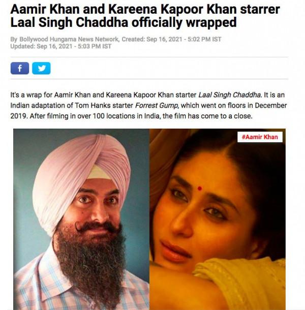 印度版阿甘正傳殺青!阿米爾汗與女搭檔再合作,他又瘦回來了 印度版阿甘正傳殺青!阿米爾汗與女搭檔再合作,他又瘦回來了