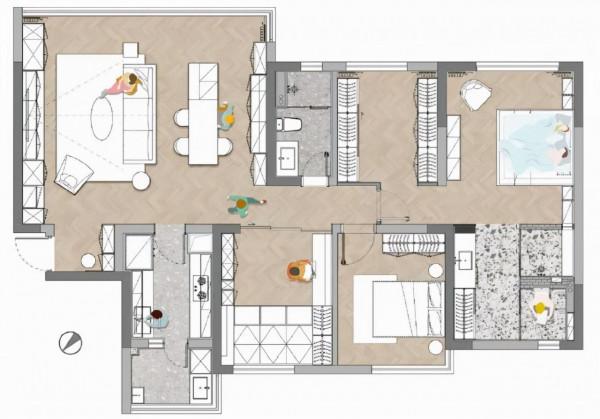 132㎡復古摩登風,該有的格調與收納都有了 132㎡復古摩登風,該有的格調與收納都有了