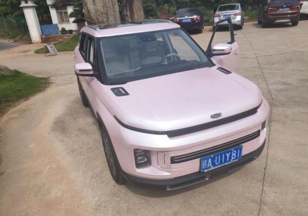 實拍吉利ICON粉色版，定位小型SUV，配三缸+48V輕混實力如何？