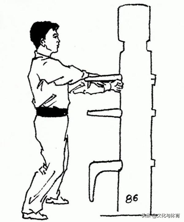 詠春木人樁實用功法：橫針 劈肘 十次掌