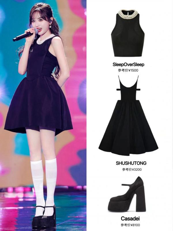 甜甜公主風，吳宣儀跨年這套造型很適合她！|