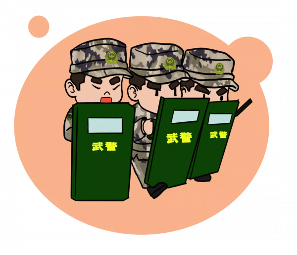 今夜，明月與彩燈輝映，輕輕照在哨位上