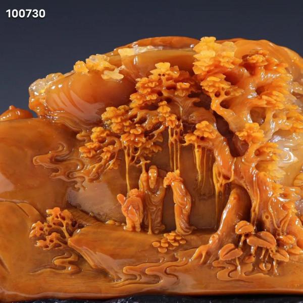清代 極品田黃石人物故事山子擺件規格：高7.5cm長14cm寬8.5cm