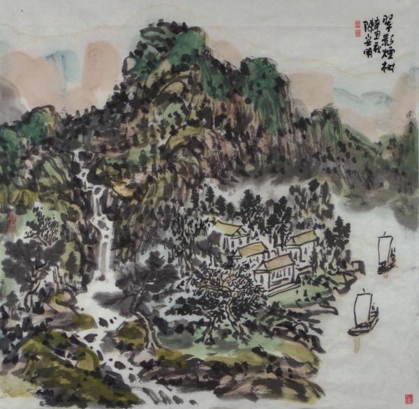 「每週畫題」陳安明山水畫(004)骨法用筆