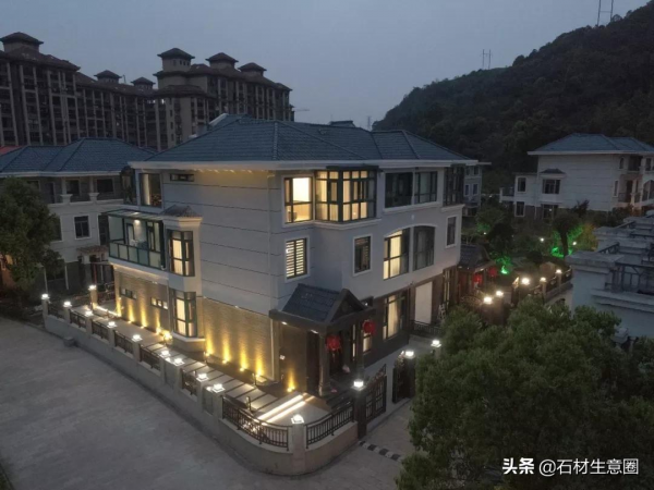 石材家裝 | 396m²別墅，灰色大理石應用案例