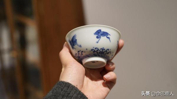 青花仙鶴海浪杯「仙鶴凌雲·浪潮息音」 青花仙鶴海浪杯「仙鶴凌雲·浪潮息音」