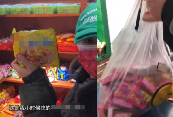 蔣欣素顏和員工逛小吃街！大口吃臭豆腐接地氣，手拎一袋平價零食