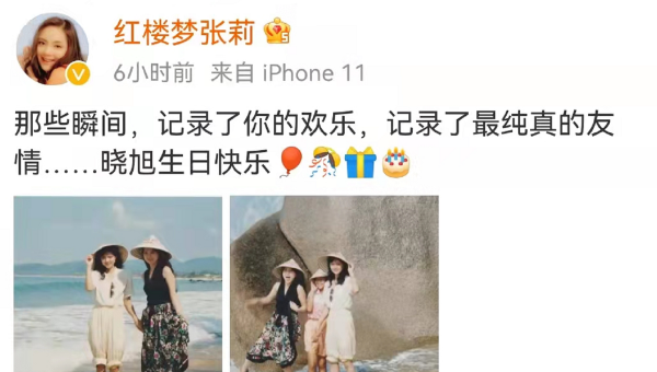 寶釵張莉曬照慶祝陳曉旭冥誕！黛玉穿碎花裙搞怪，難得活潑好可愛