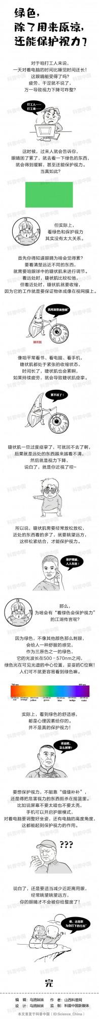 看綠色可以保護視力？沒想到被騙了這麼多年……
