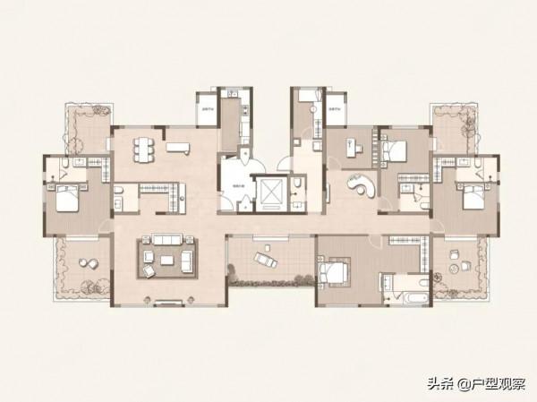 333平米的洋房大平層,完美把兩個戶型合二為一,形成名門大宅 333平米的洋房大平層,完美把兩個戶型合二為一,形成名門大宅