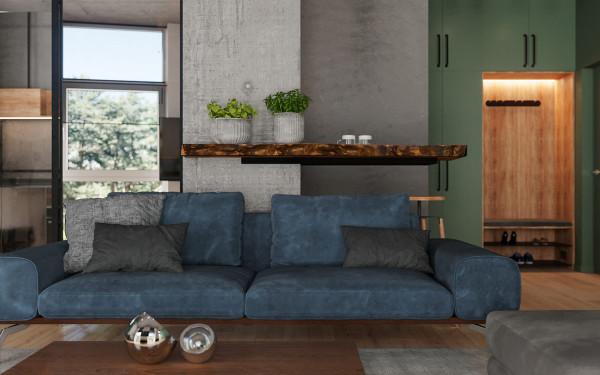 點點藍色帶來的深度和個性！2間60平小戶型設計