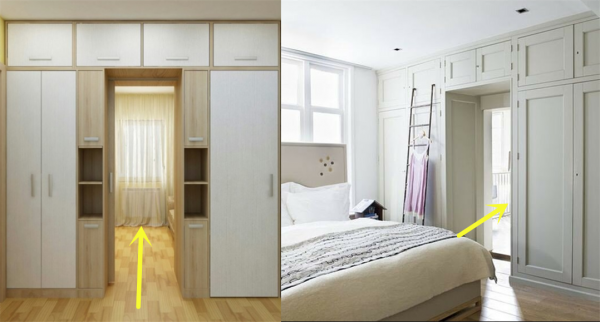 跟光禿禿的門洞相比,打一圈櫃子僅用1㎡多個儲物間,更受青睞 跟光禿禿的門洞相比,打一圈櫃子僅用1㎡多個儲物間,更受青睞