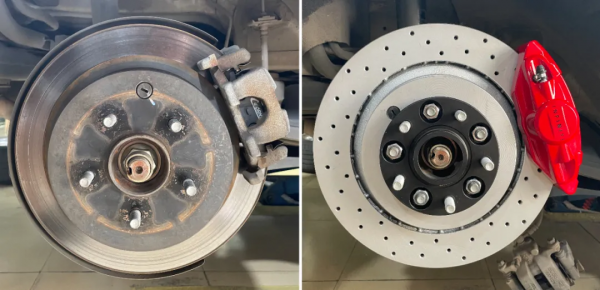 16款英菲尼迪Q50L升級Q60S前四後二卡鉗+L&amp;T絞牙避震