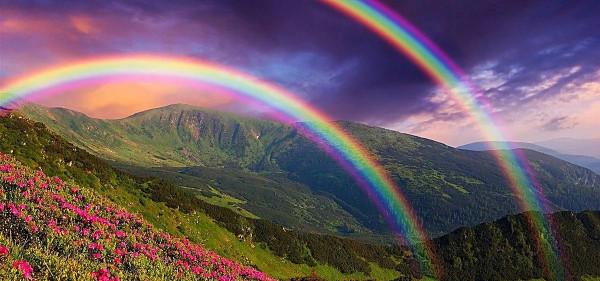 彩虹下的美景 彩虹下的美景